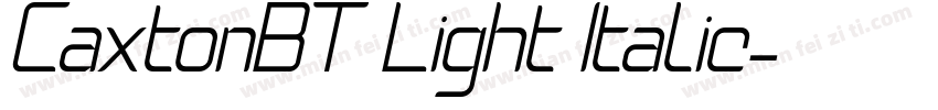 CaxtonBT Light Italic字体转换